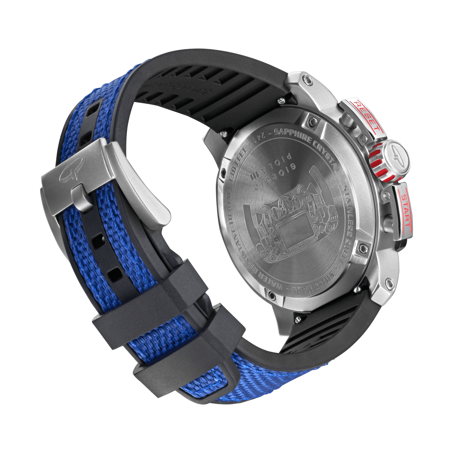 Torque - Blue Stainless Steel Swiss Sport Chrono Watch