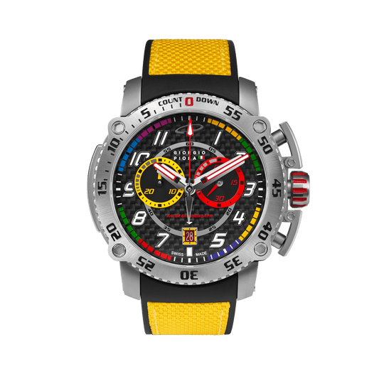 Torque - Yellow Stainless Steel Swiss Sport Chrono Watch